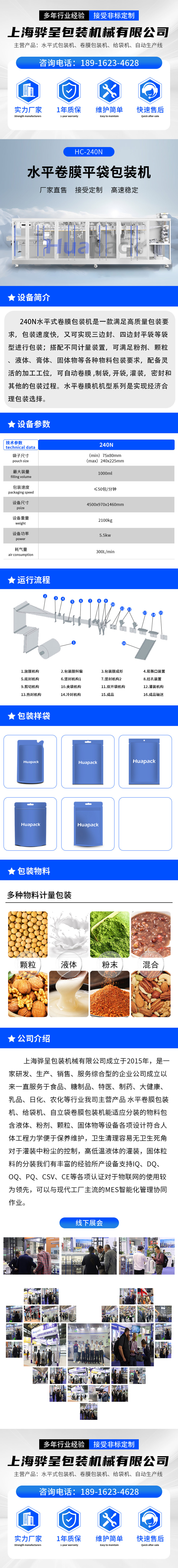 240N自立袋卷膜雙出包裝機(圖1)